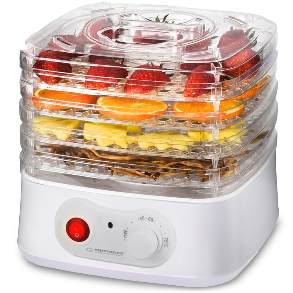 Esperanza EKD004 Food Déhydrator Transparent White 250 W