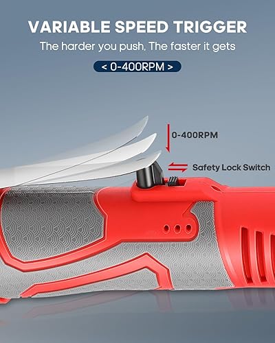 Miniatura 4 de GCCSJ Juego de llaves de trinquete eléctricas, llave de trinquete inalámbrica de 38 pulgadas, kit de herramientas de trinquete eléctrico de 18 V con