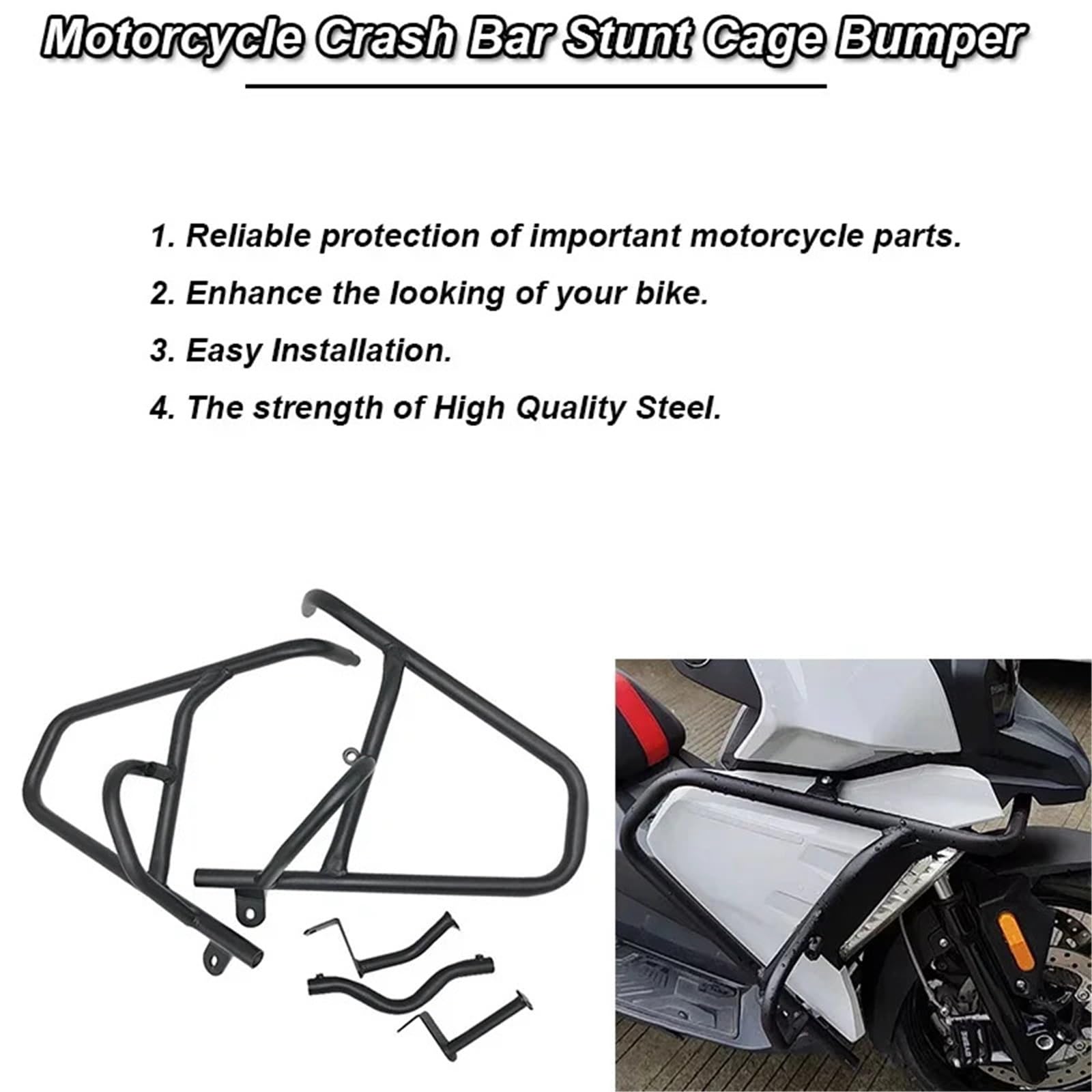 owiewki osłona Płyta Podwozia Motocykla Osłona silnika, klatka kaskaderska, zderzak motocyklowy, przednia rama boczna, pasuje do BMW C400X 2019-2013