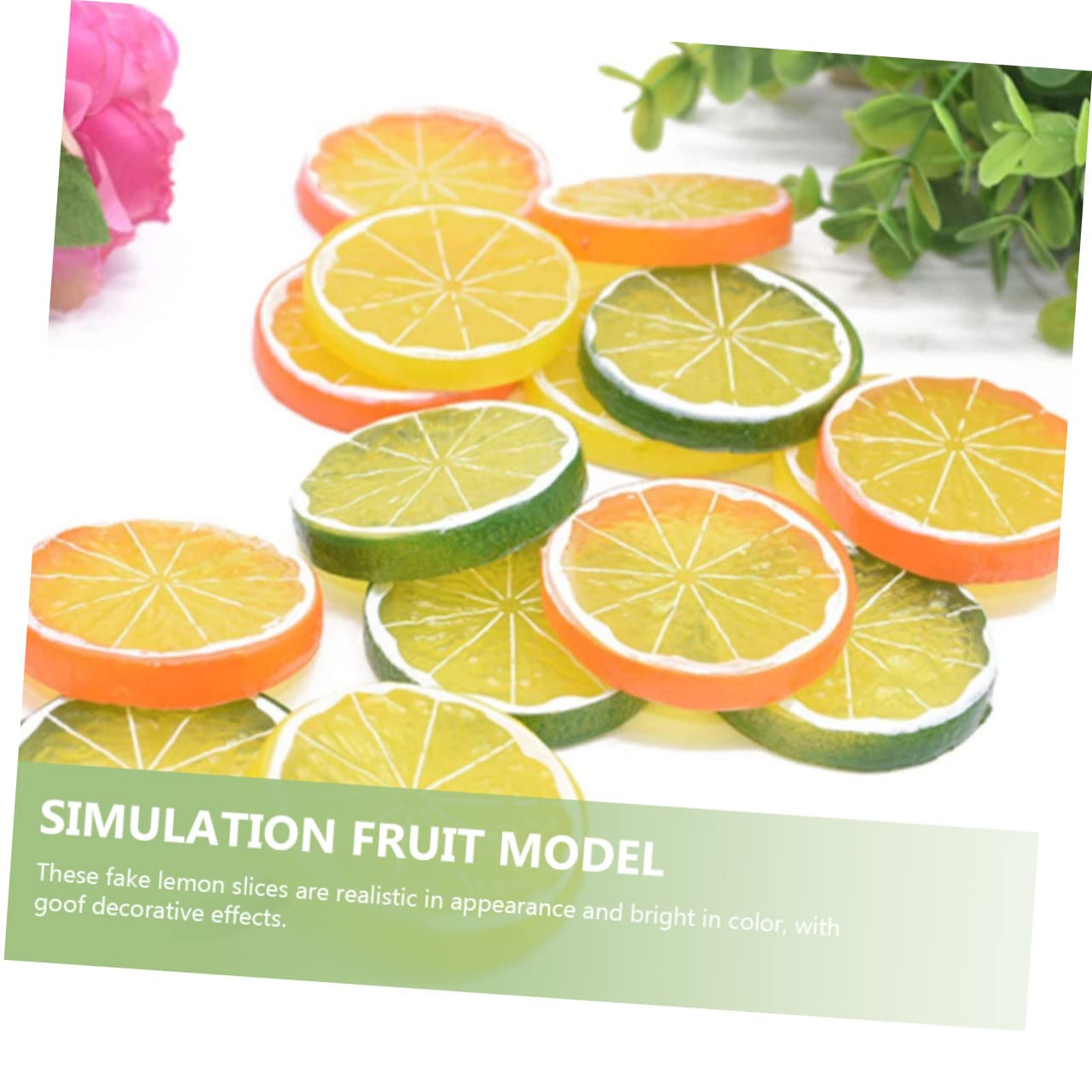 Zerodeko 96stücke Künstliche Zitronenscheiben Für Dekoration Fake Obstscheiben Für Partys Hochzeiten Fotografie Und Küchenaccessoires