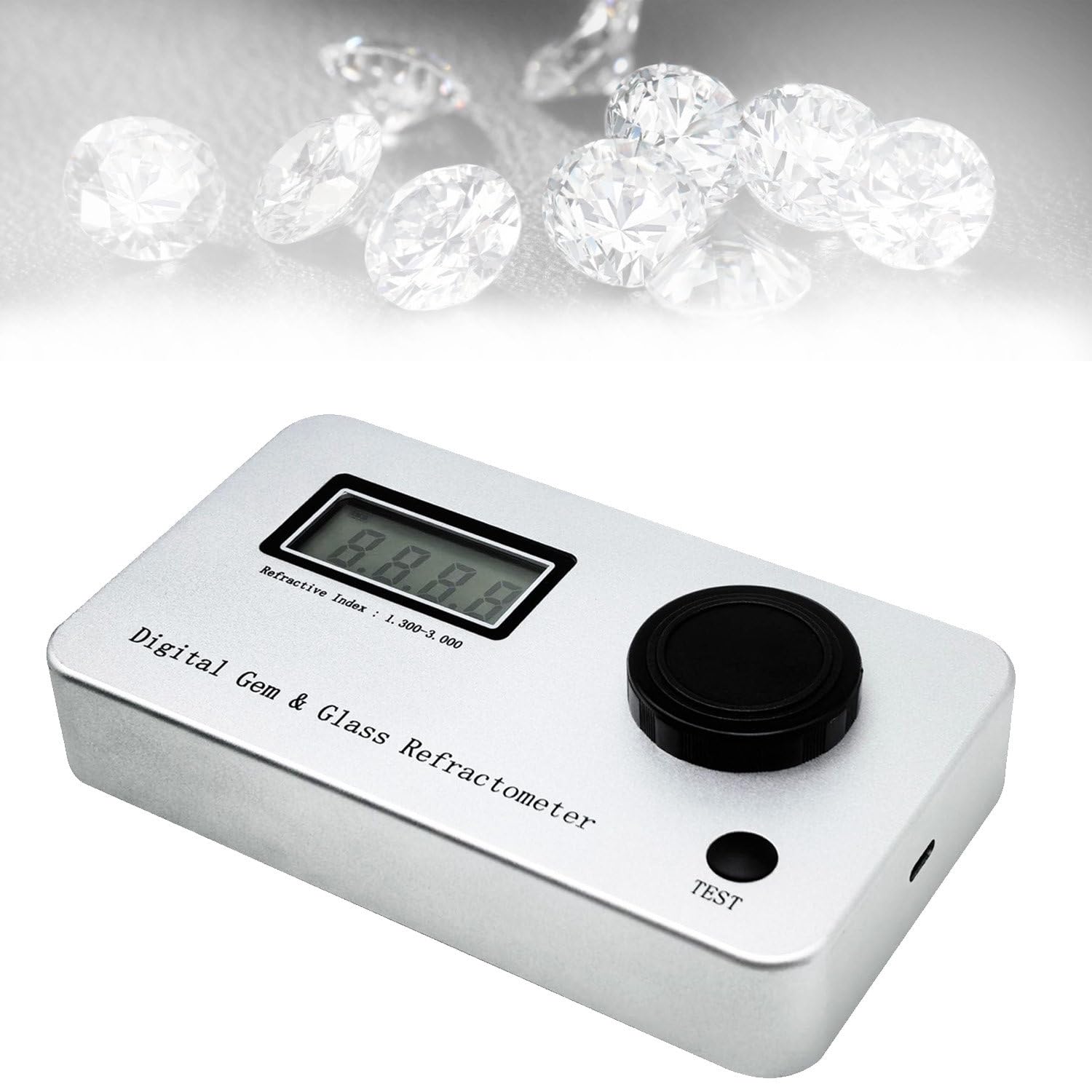 CelyToe Digital Jewelry Tester, High Precision Gem Refractometer with 0.001 Accuracy, Compact Lightweight Structure for Lab Jewelry Store & Gemstone Identification