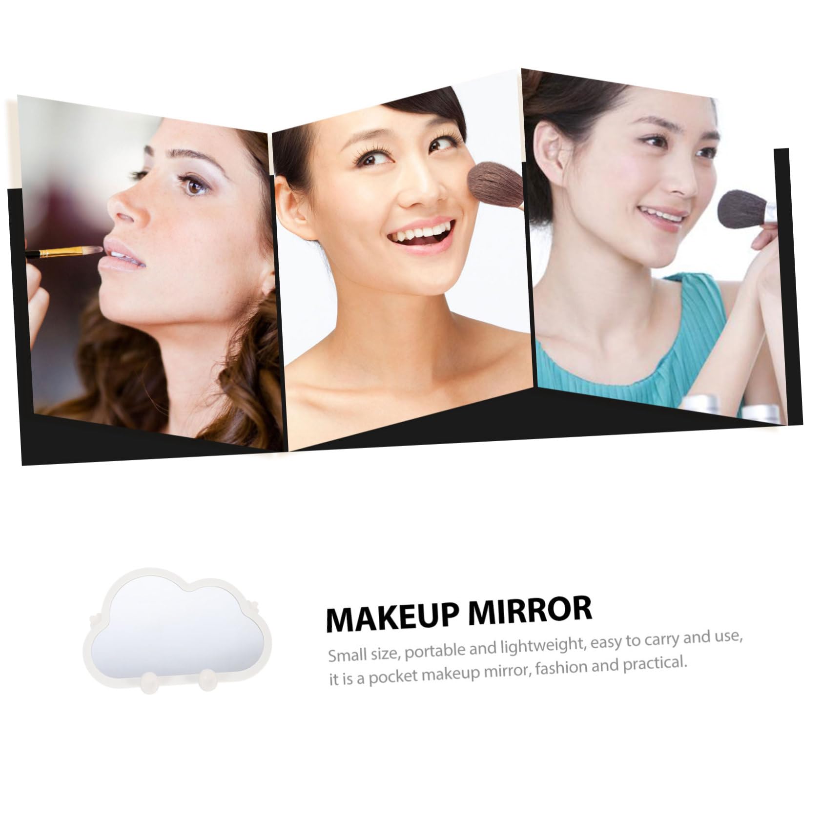 LALADEFIEE 2Pcs Cloud Shaped Desktop Makeup Mirrors Elegant Hanging Cosmetic Mirrors for High Definition Vanity Mirrors for Bedroom Living Room and Dresser