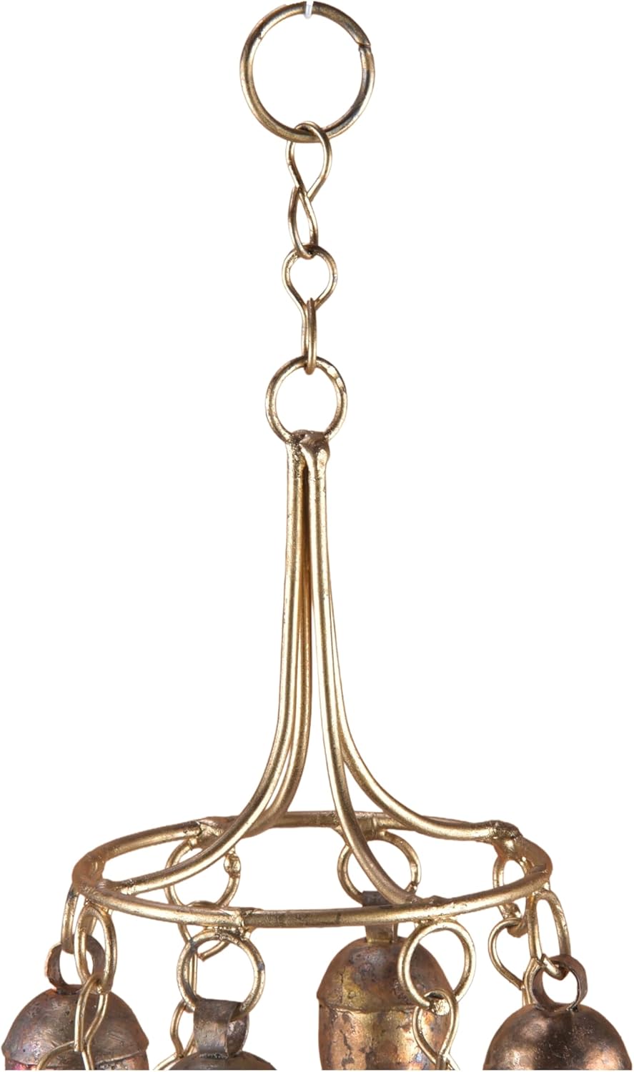 Rustic Wind Chimes for Outside – Handcrafted Tiered Bell Chime with Deep Tone – 16” Copper Coated Bronze Finish Metal Wind Chime for Garden Decor, Porch, Yard, Patio – Farmhouse Outdoor Decoration