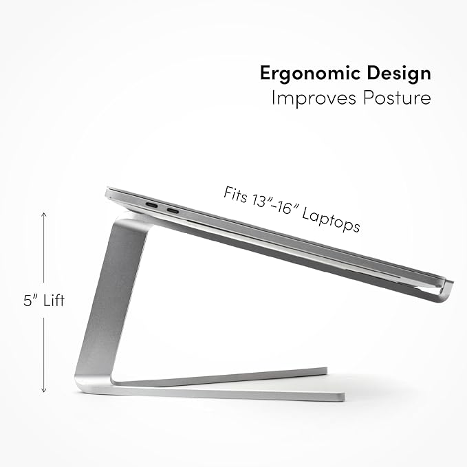 Soporte para laptop de aluminio xympo plateado 13-16 pulgadas miniatura 2