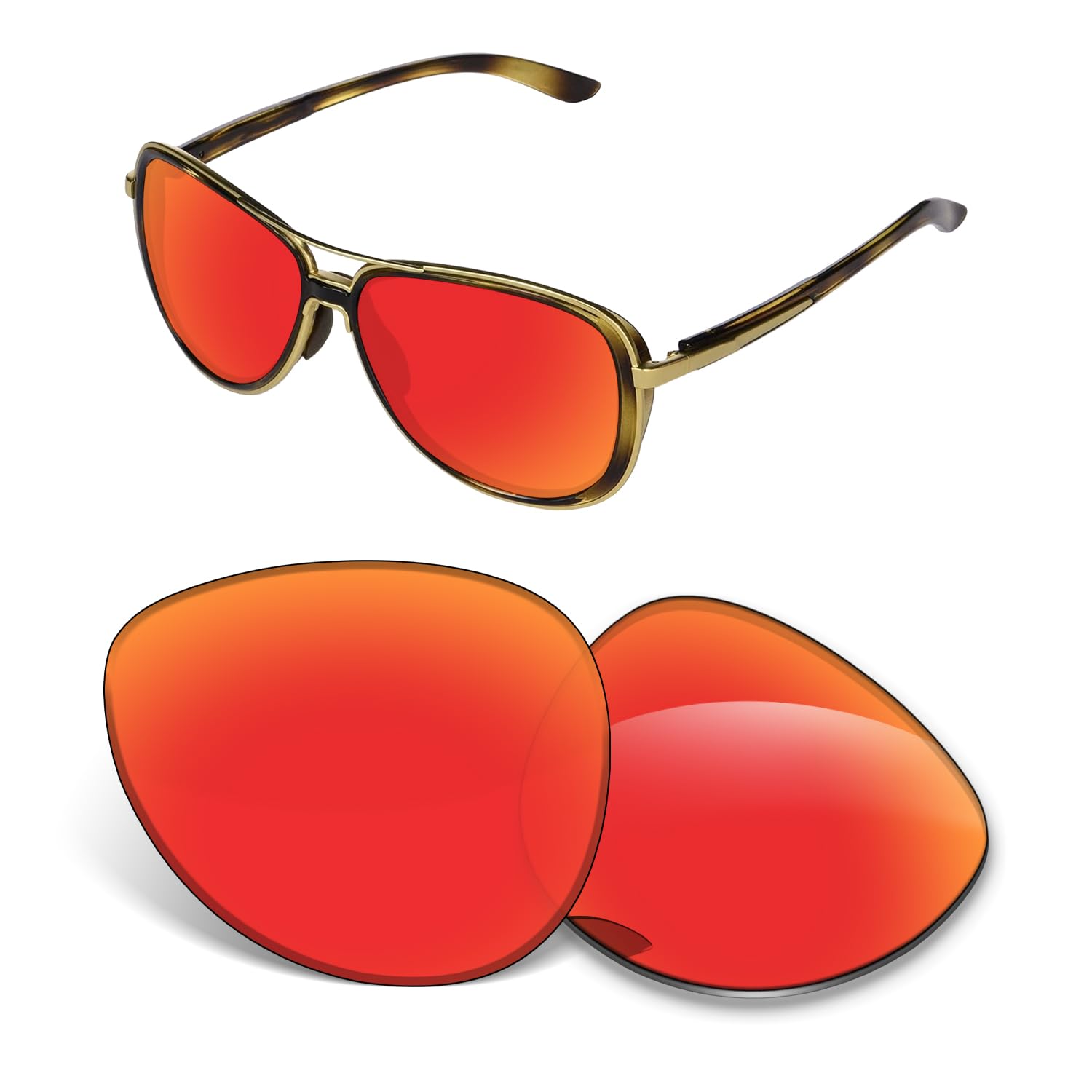 Lentes de repuesto de 1,5 mm compatibles con gafas de sol Oakley Split Time OO4129 de 58 mm, antiarañazos y resistentes a los impactos
