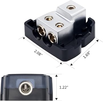 RECOIL 2-Way Power Distribution Block Ground Distributor Car Audio 2 Pack