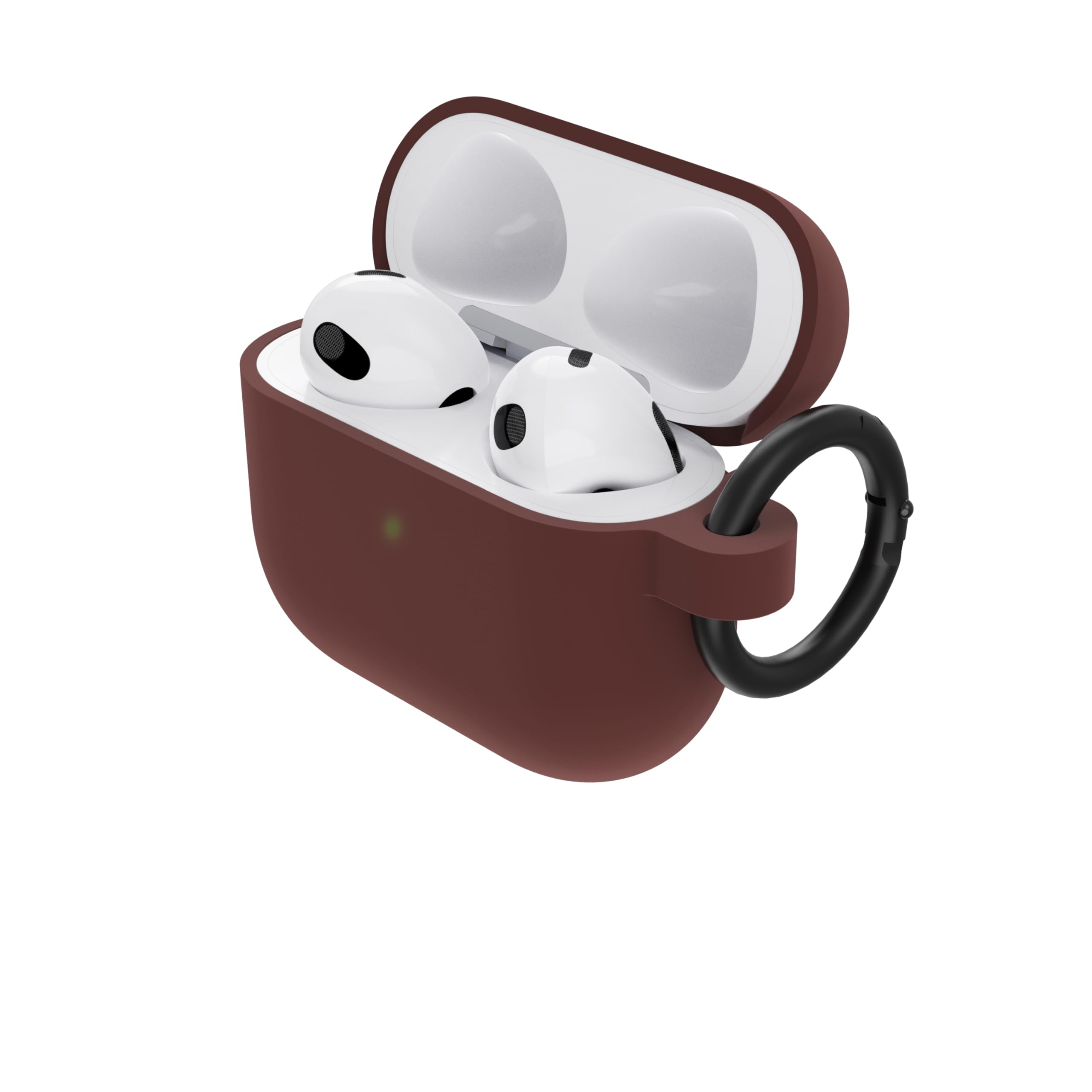 OtterBox Soft Touch Headphone Case for AirPods 3rd Gen 2021, Shockproof, Drop proof, Ultra-Slim, Scratch and Scuff Protective Case for Apple AirPods, Includes Carabiner, Brown