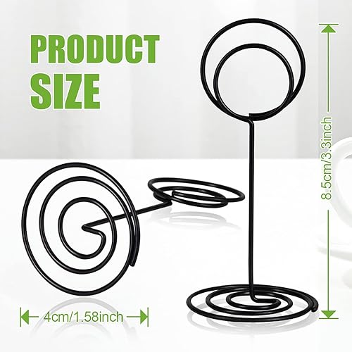 Miniatura 2 de Soporte para números de mesa, soporte para tarjetas de lugar, con nombre delicado, reutilizable, para fotos, notas, para boda, fiesta de cumpleaños,