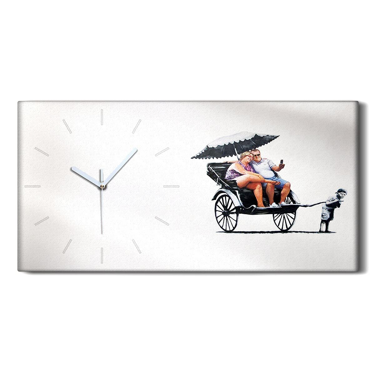Horloge sur Toile Salon moderne : décoration murale Graffiti pour votre intérieur