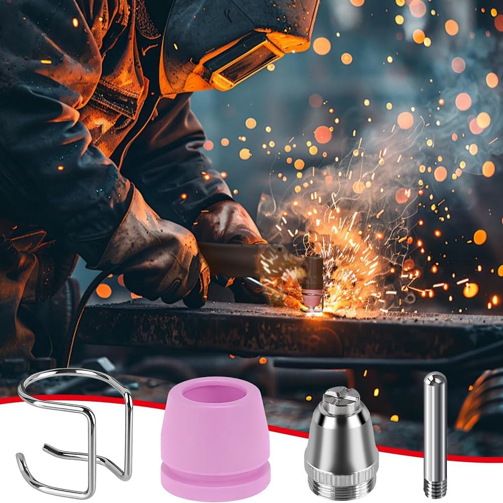 Kit de 50 Consumibles para Cortadora de Plasma AG60P. Incluye Puntas y Boquillas para Antorcha de Corte. Compatible para AG60 y WSD60.