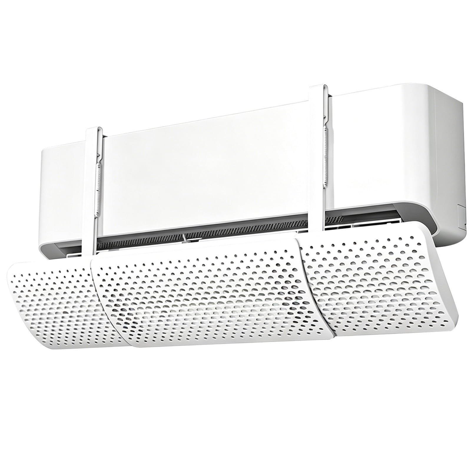 YUE JJXN Wall AC Deflector 22.4-35.4in Adjustable Air Conditioner Vent Deflector 180° Airflow Redirector for Home Bedroom Office