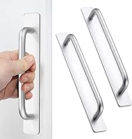 Vista 16 de Manijas autoadhesivas para cajones de gabinetes, manijas de puerta adhesivas de acero inoxidable de 5 pulgadas, diseño sin perforaciones, manija