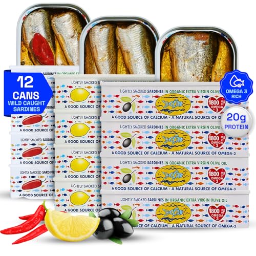Image of BELA Wild Caught Portuguese Sardines Variety Pack - (4) Tins Each of Piri Piri, Lemon, and Smoke Flavor | 4.25 Oz (Pack of 12) | High Protein Hand Selected, Naturally Caught, Sea Salted & Omega 3 Rich