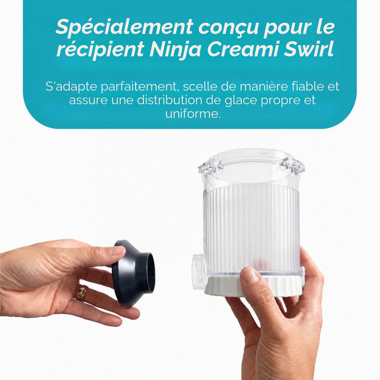 Wundermix Swirlyzer Embout Glace Spaghetti Ninja | Compatible Creami Swirl, presse glace douce, morceaux uniformes