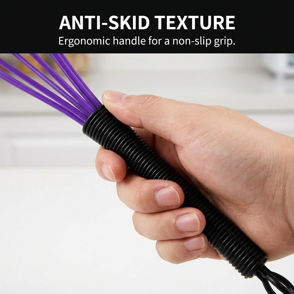 7 Pack Professional Hair Dye Whisk with Non-Slip Handle - Premium Black Mini Plastic Mixer for Salon Color, Bleach, and DIY Face Mask - Chemical Resistant & Stain Free Tool (Pink) image 5