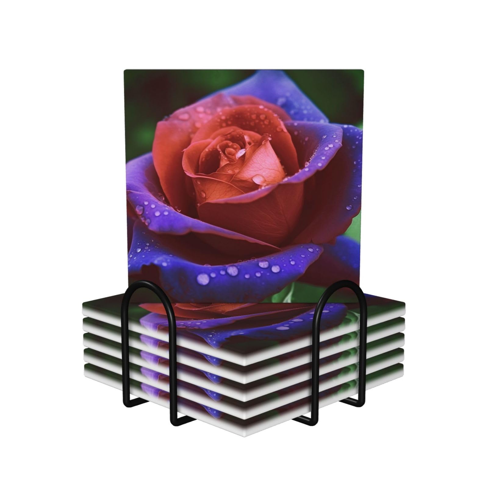 Dessous de verre roses rouges pour apéritifs et moments conviviaux en terrasse