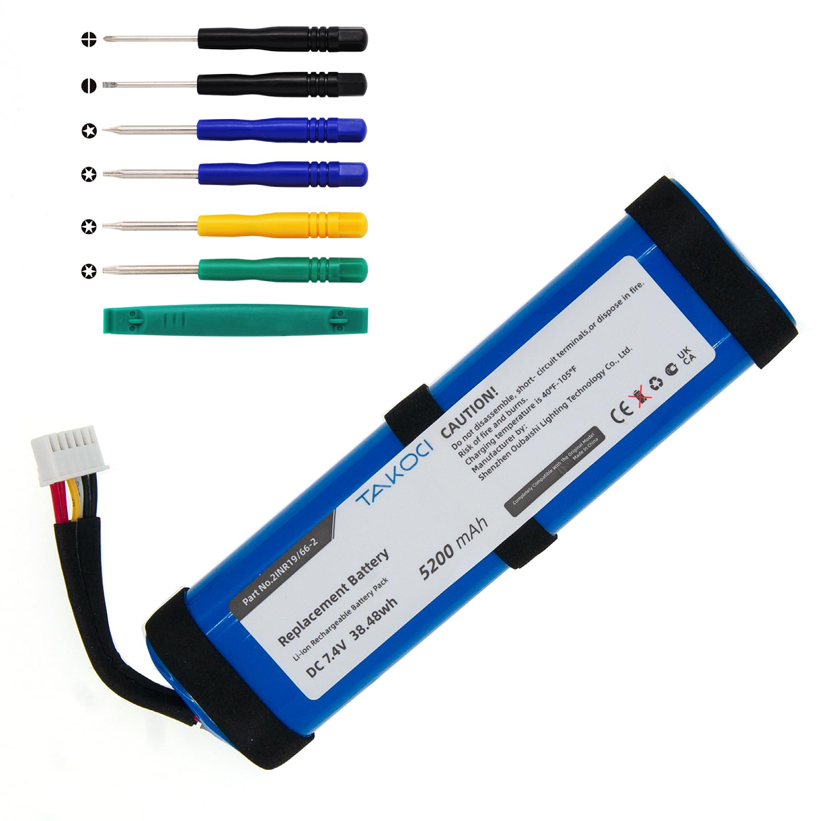 Upgrade Battery Compatible with 2INR19/66-2, SUN-INTE-103 for JBLXTREME2BLKAM, JBLXTREME2BLUAM, Xtreme 2 7.4V/5200mAh