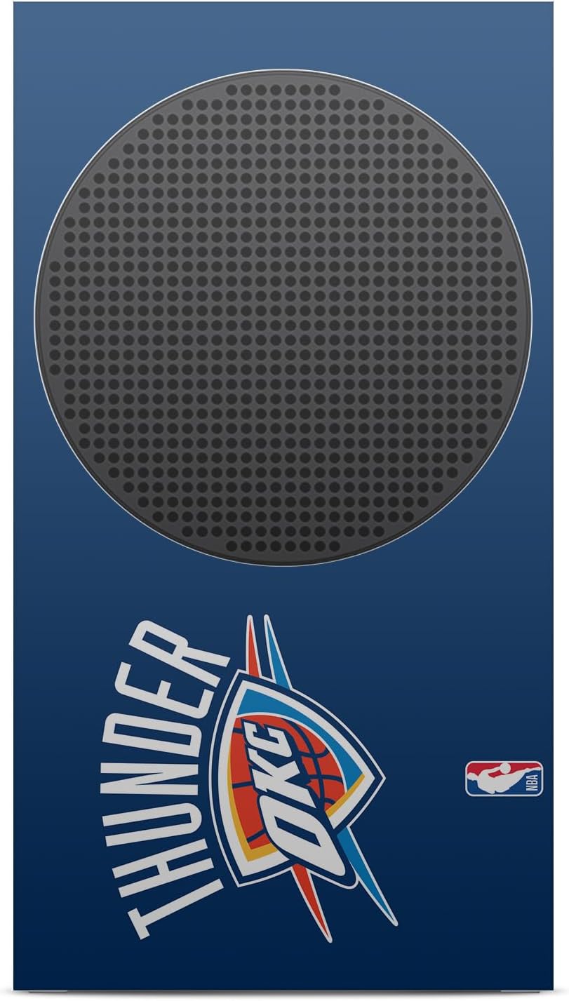 Head Case Designs Officially Licensed NBA Navy Blue Oklahoma City Thunder Logo Vinyl Sticker Gaming Skin Decal Cover Compatible With Xbox Series S Console and Controller Bundle