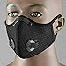 JPOSolar 2 Pack Dust_mask Reusable Respirators Unisex Mouth_mask Adjustable for Allergies Woodworking,Cycling, Running,Outdoor Sports, Black