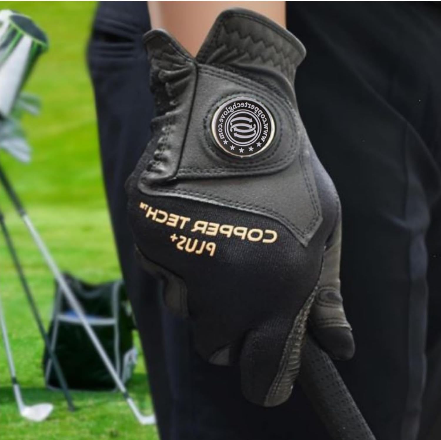 Women's Right for Left Handed Golfers Golf Glove – Advanced Compression for Muscle Support, Joint Relief Gloves – Black/Black, 1 Pack, One Size Fits Most - Image 3