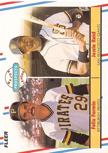 Baseball MLB 1988 Fleer 643 Felix FerminJessie Reid Prospects VG RC Rookie