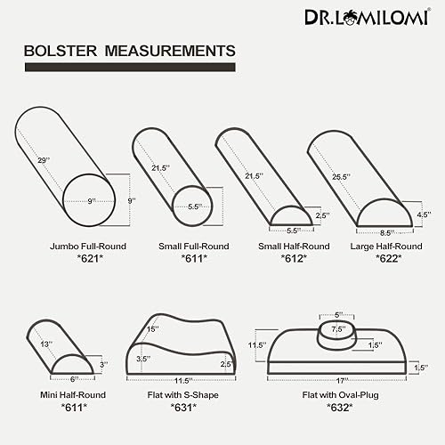 Miniatura 7 de Almohada de masaje media redonda 25.5 pulgadas de largo x 8.5 pulgadas de ancho