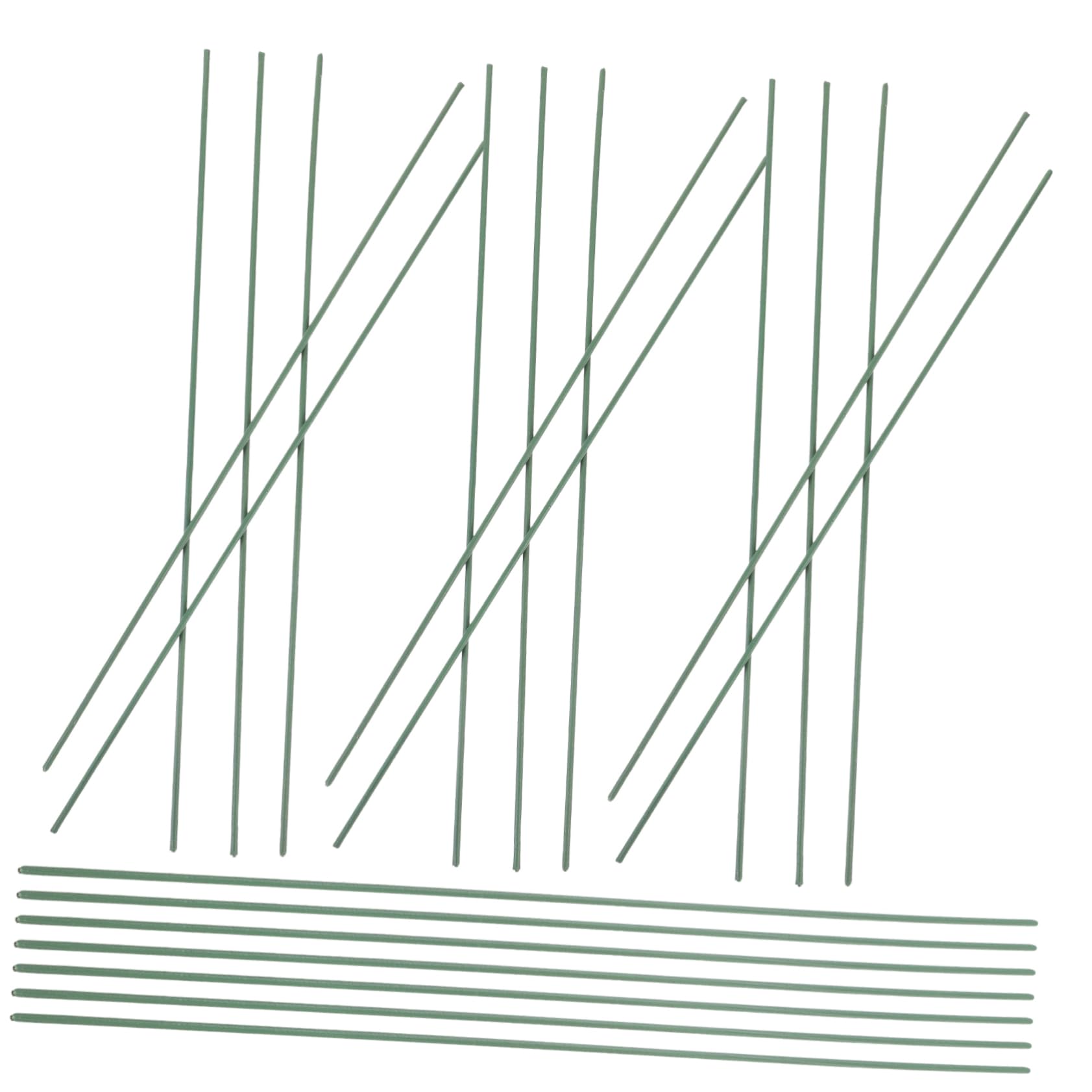 Housoutil Floral Stem Wires 100pcs Metal Flower Stem DIY Floral Rod for Artificial Flower Making