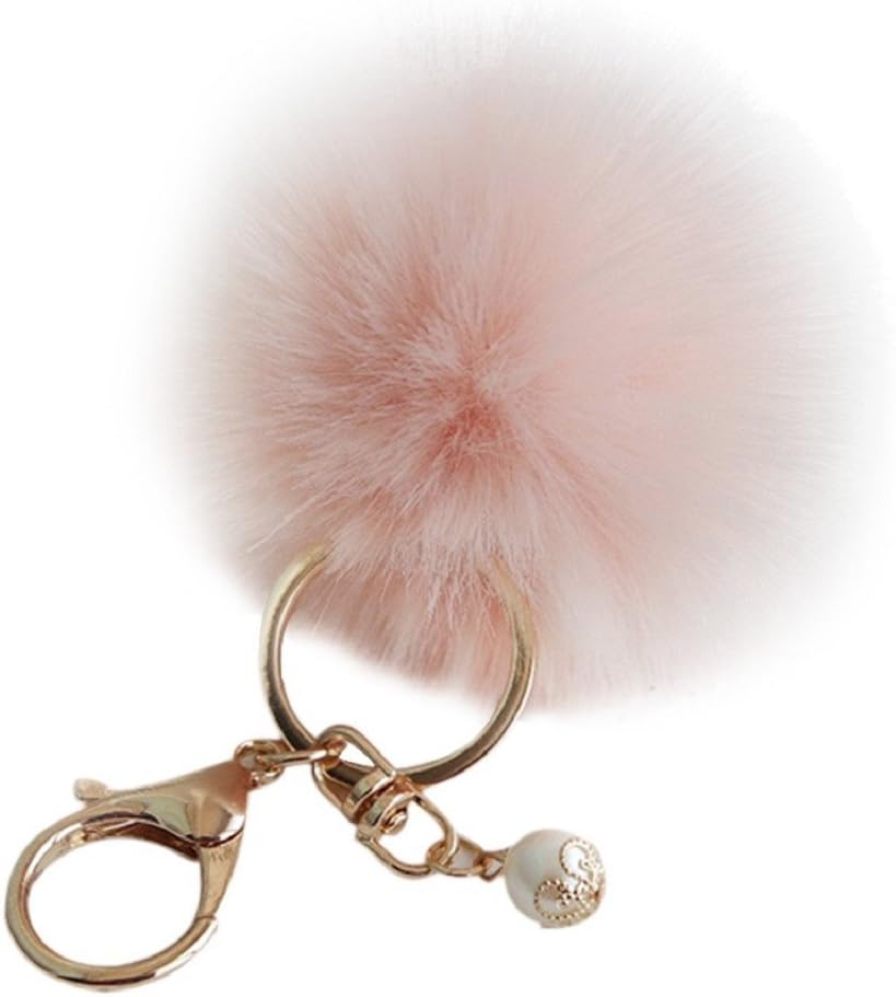 Ularma Plüsch Ball Schlüsselanhänger - Weicher Keychain In Grau