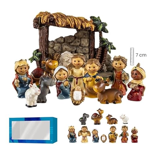 Miniatura 5 de Drw Misterio Nacimiento Belen 11 Piezas Resina Con Portal 7 Cm Alto Portal