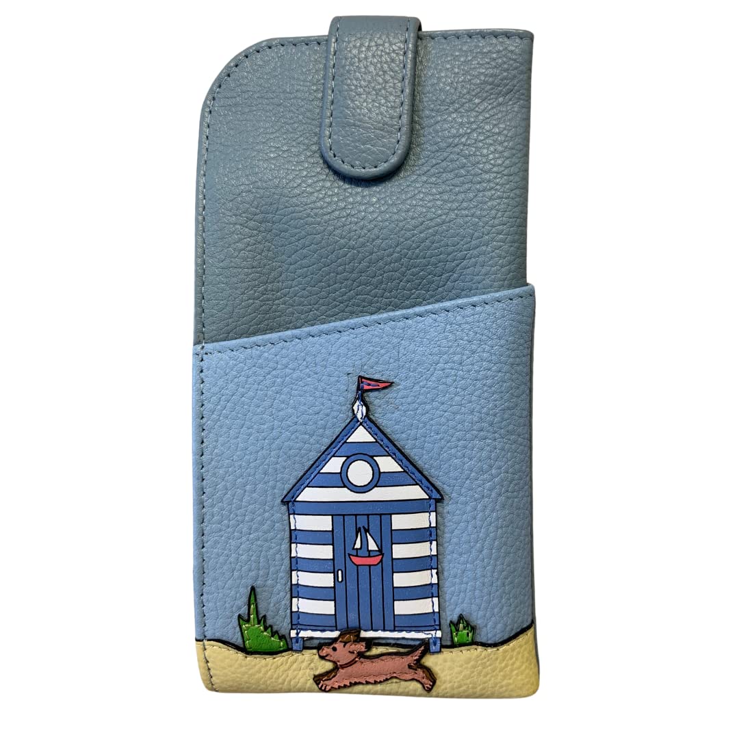 Mala Leather Étui à Lunettes Double En Cuir Souple Unisexe