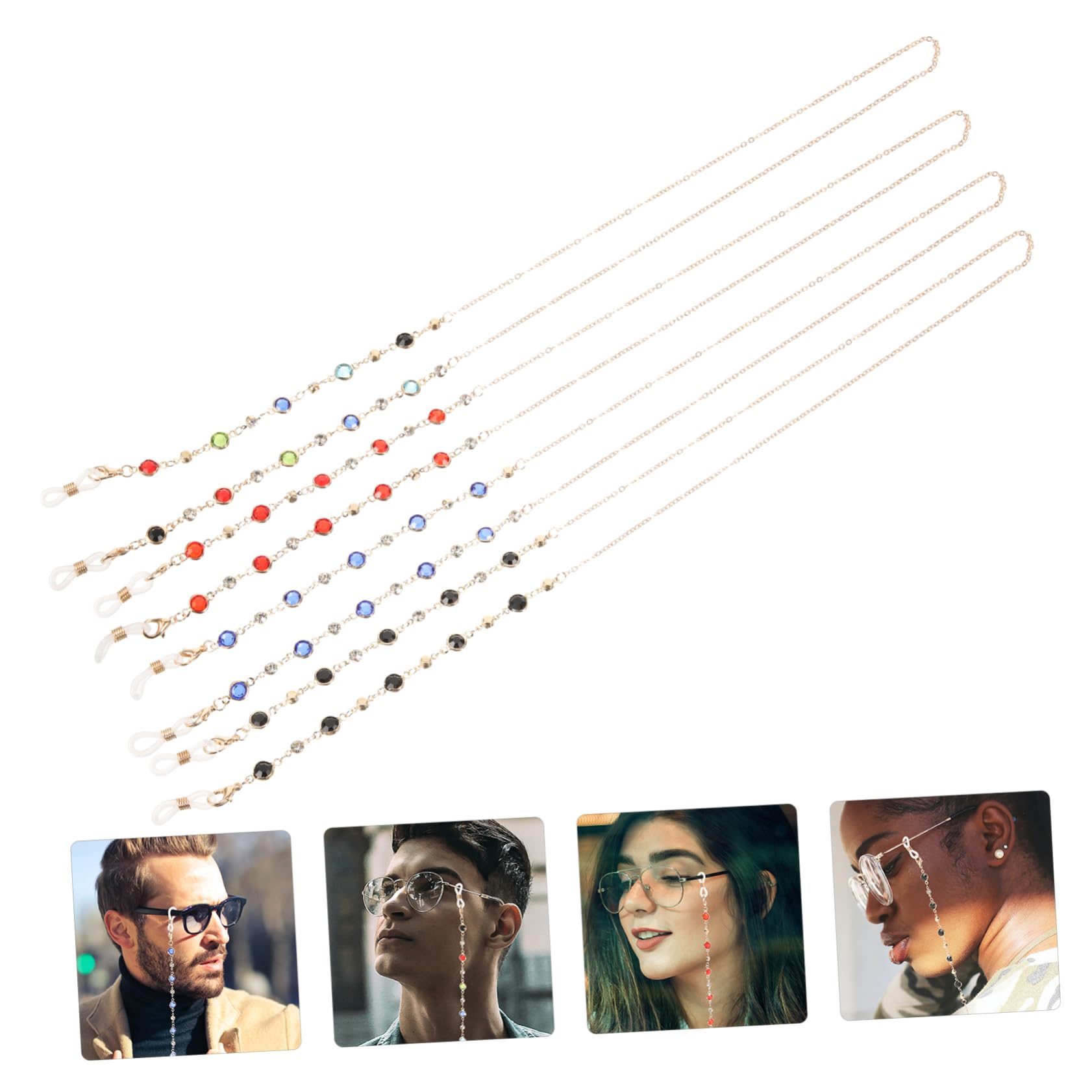 BESPORTBLE Cadena De Gafas Sol Accesorios Para Gafas Correas De Anteo Correas Para Gafas Titular De Collar De Anteojos Para Mujer Collar De Gafas Aleación