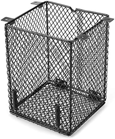 Reptile Heating Lamp Guard Ceramic Heat Bulb Lampshade, Amphibians Anti-hot Cage for Lizard Turtle Snake Birds, Square