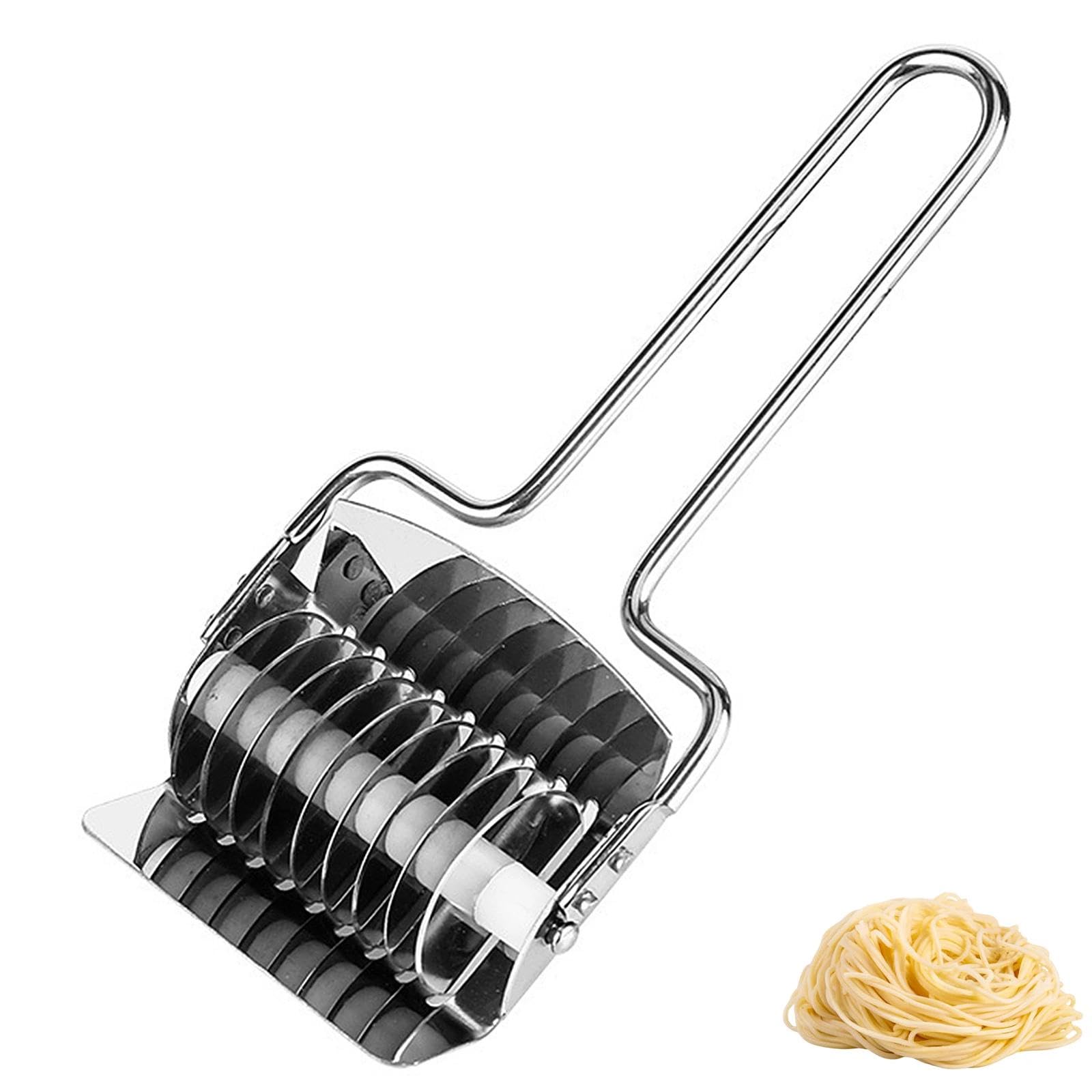 Stainless Steel Noodle Cutter Noodle Lattice Roller Pasta Spaghetti Maker Kitchen Cooking Tools Dough Pressing Tool Pasta Cutter Wheel Lattice Pastry Cutter
