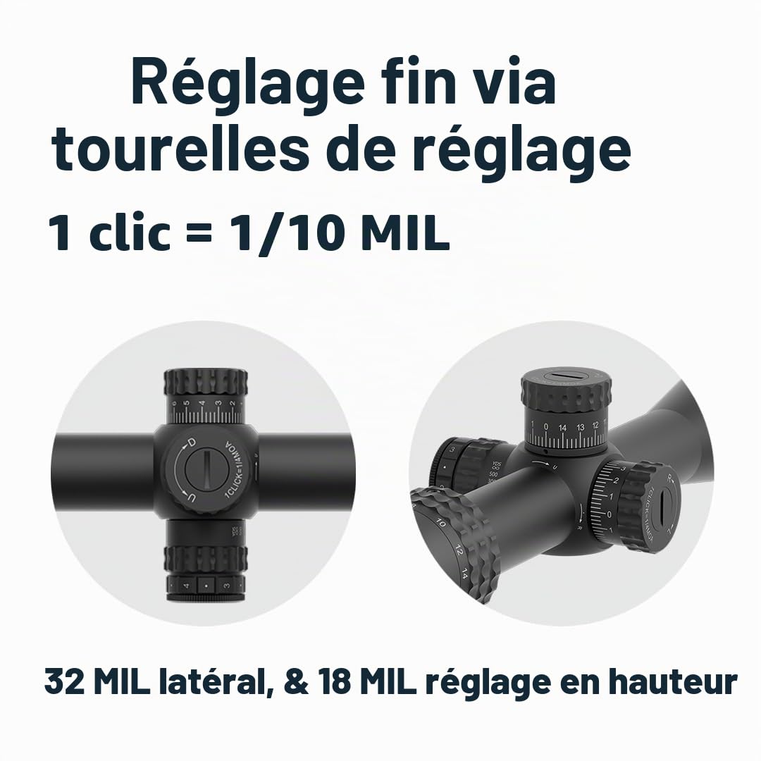 Vector Optics SCFF-59 Orion Pro Max 4-16x44 HD FFP Lunette de visée pour le sport, l'airsoft et la chasse, fusil à air comprimé, visière cible, lunette de visée de fusil, portée Rifle Scope, nombreux