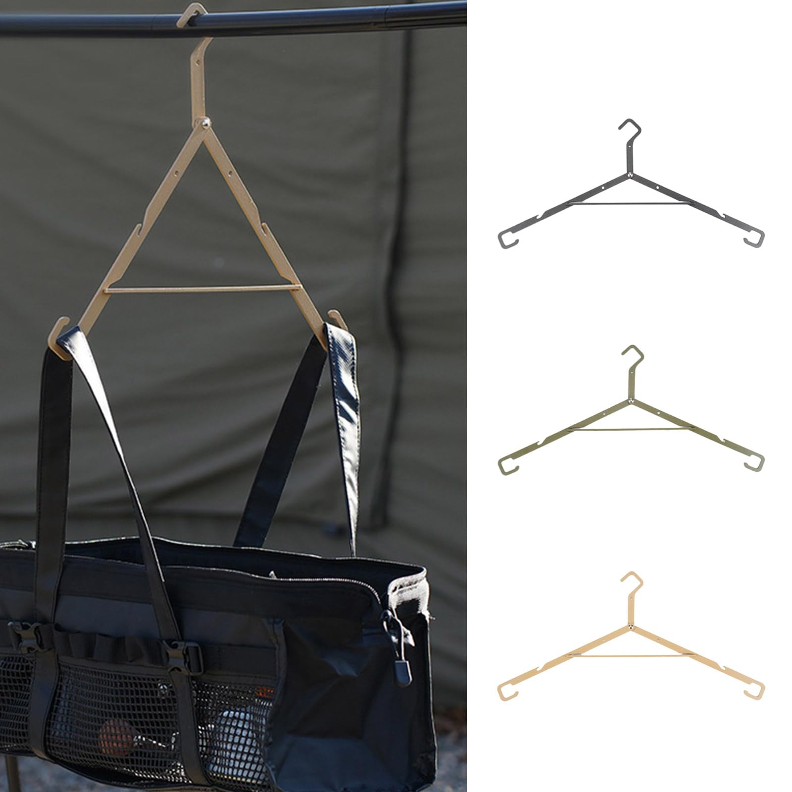 NVOQILIN Tragbarer Kleiderständer für Outdoor-Camping, platzsparende Metall-Kleiderbügel für Reisende und Camper Küche, Haushalt & Wohnen