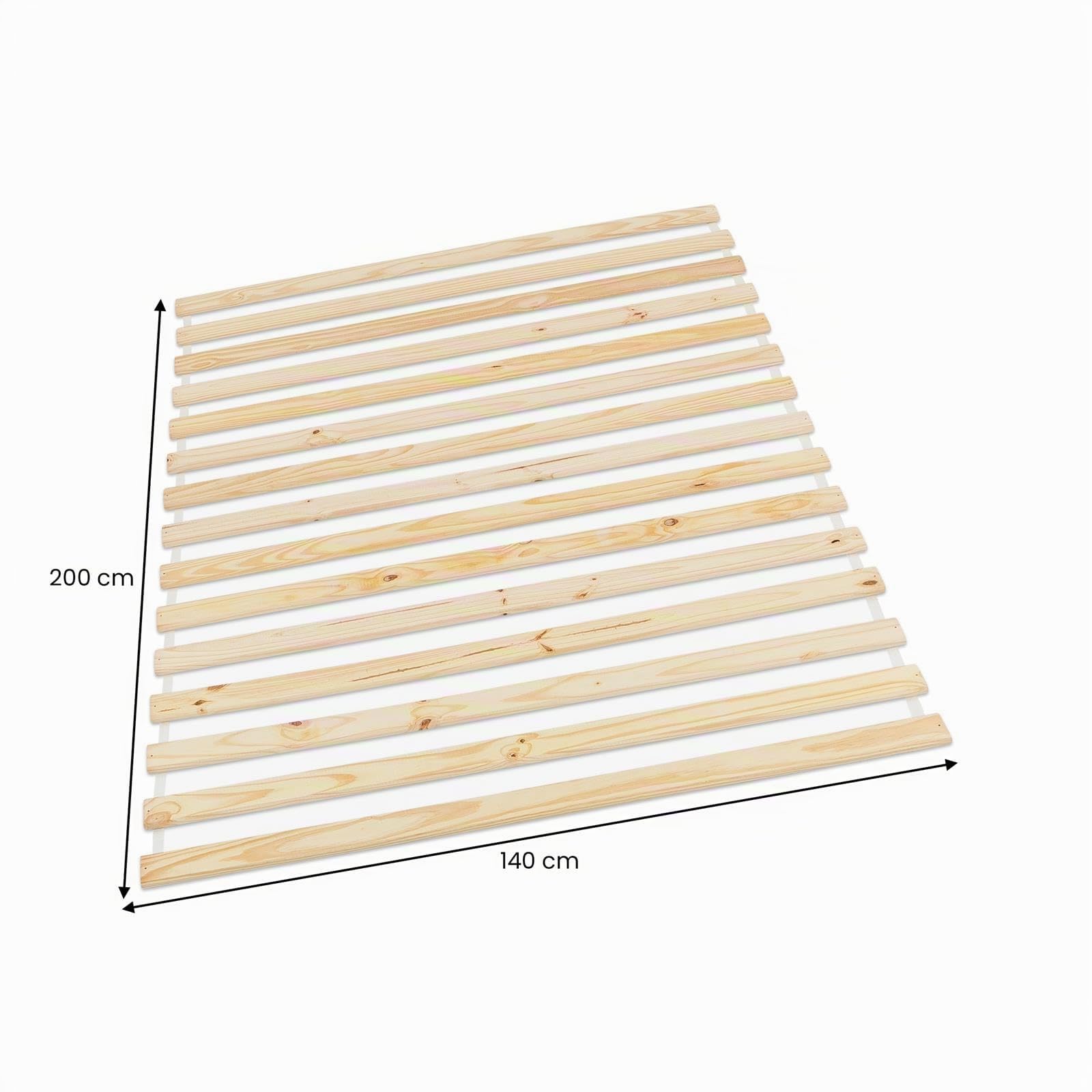 Rollrost Lattenrost mit 15 Latten aus Kiefer,2 cm breit, in 140 x 200 cm