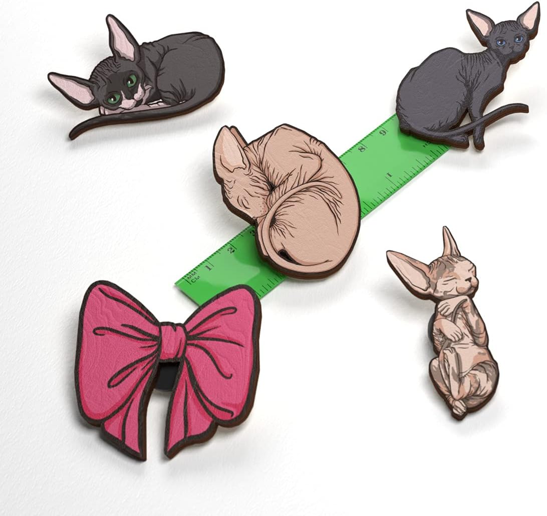 5 PCS Brooch Wooden Pins Set | Cute Badges Pack | Lapel Pin Buttons Jewelry Accessory | Occasion Stylish Charms Decoration | Aesthetic Brooches for Backpack Bookbag Bag Jacket Hat Clothes for DIY | Perfect Gift for Kids Teens Girls Boys Women image 2