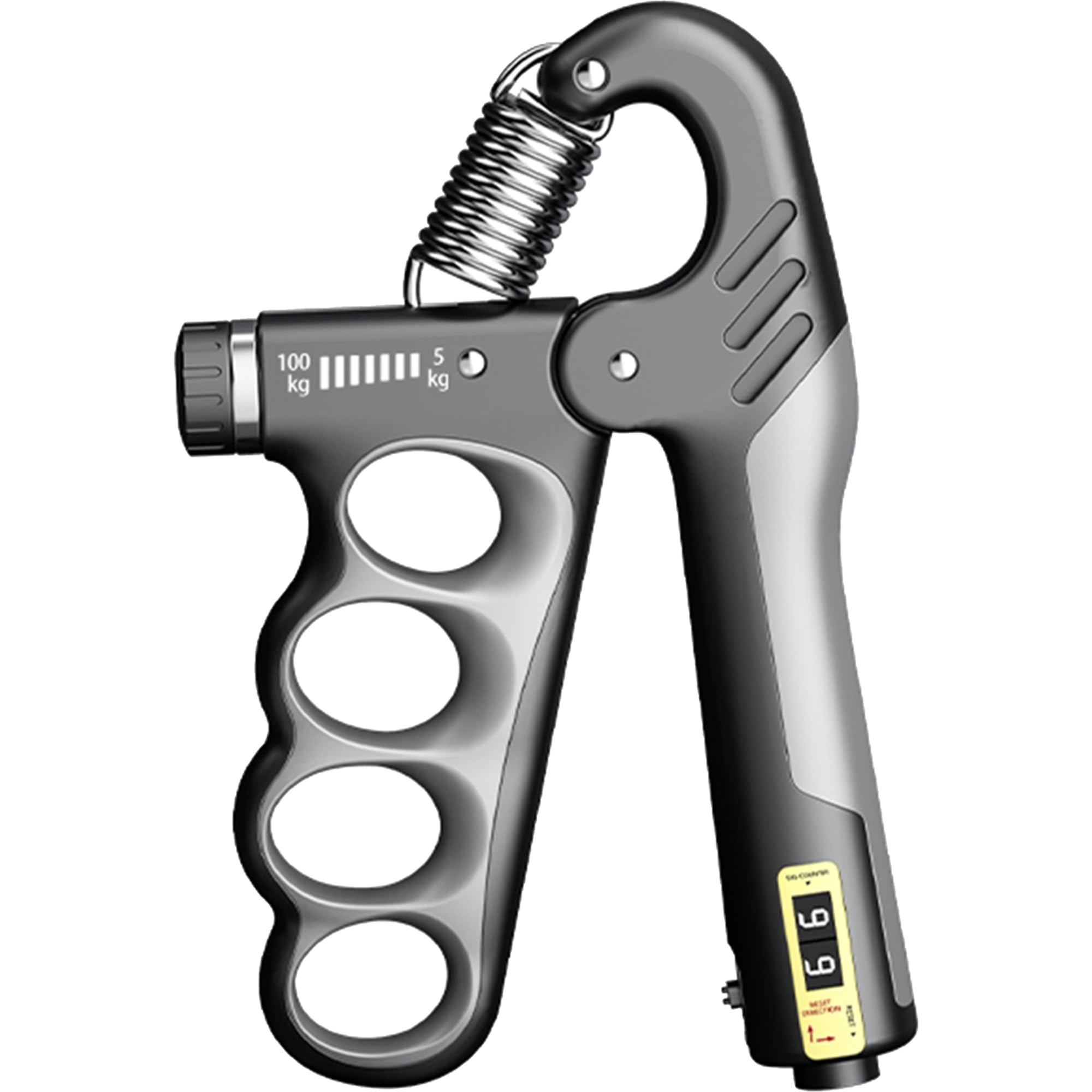 Griffkraft Trainer, Handtrainer, Unterarmtrainer mit Automatischer Zähler | Einstellbarer Widerstand von 5-100 kg, Geeignet für Griffkrafttraining, Handphysiotherapie und Rehabilitation