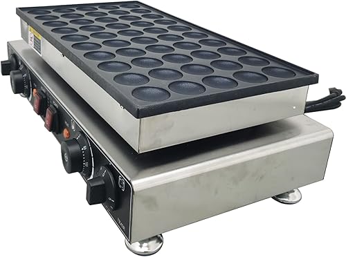 Miniatura 7 de TECHTONGDA Mini máquina holandesa para hacer panqueques eléctrica comercial, 50 unidades, 110 V, antiadherente, máquina para hacer panqueques