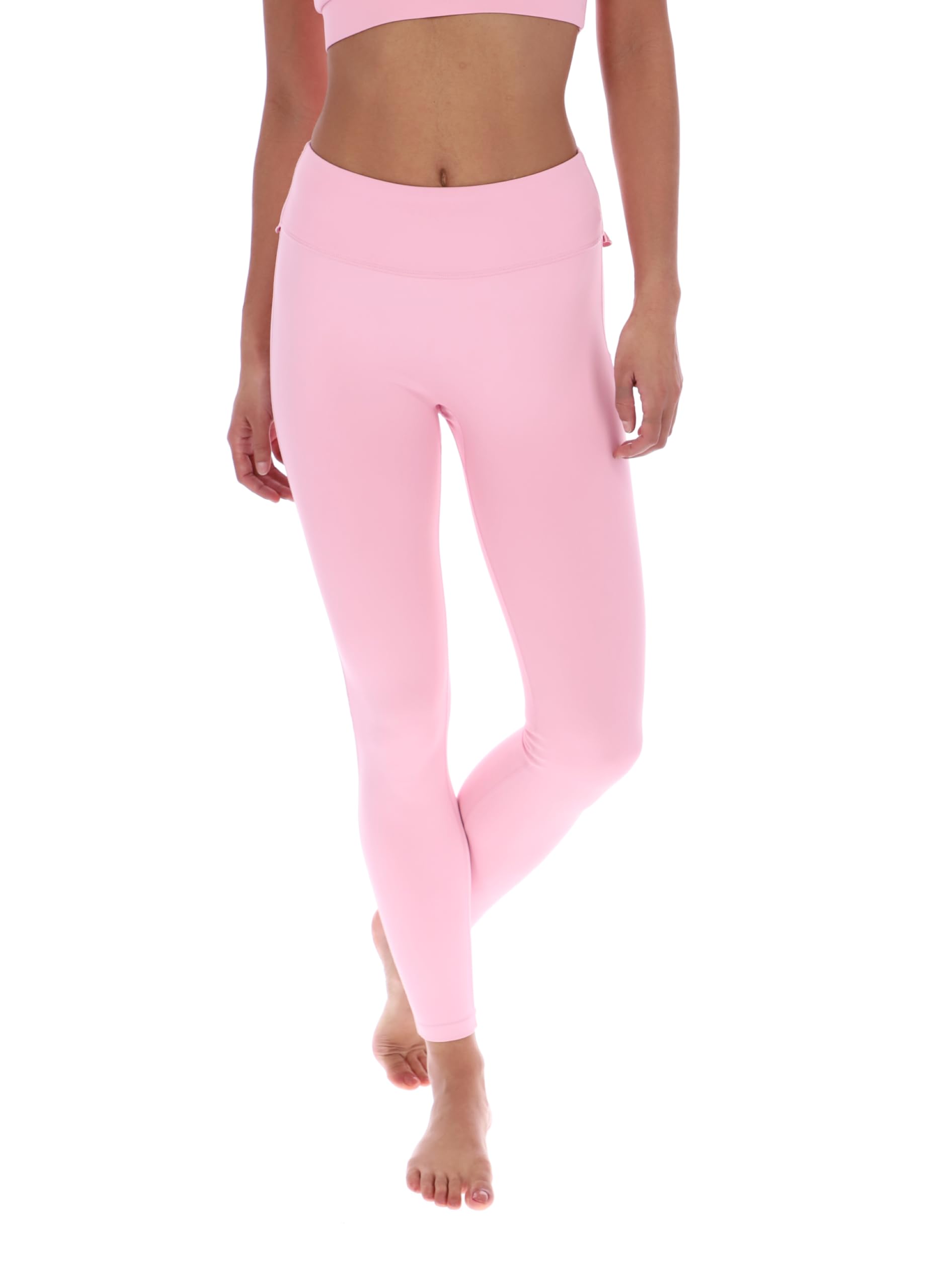 Ted Baker Agnes Comfort Ruffle Yoga Leggings Pink Lge