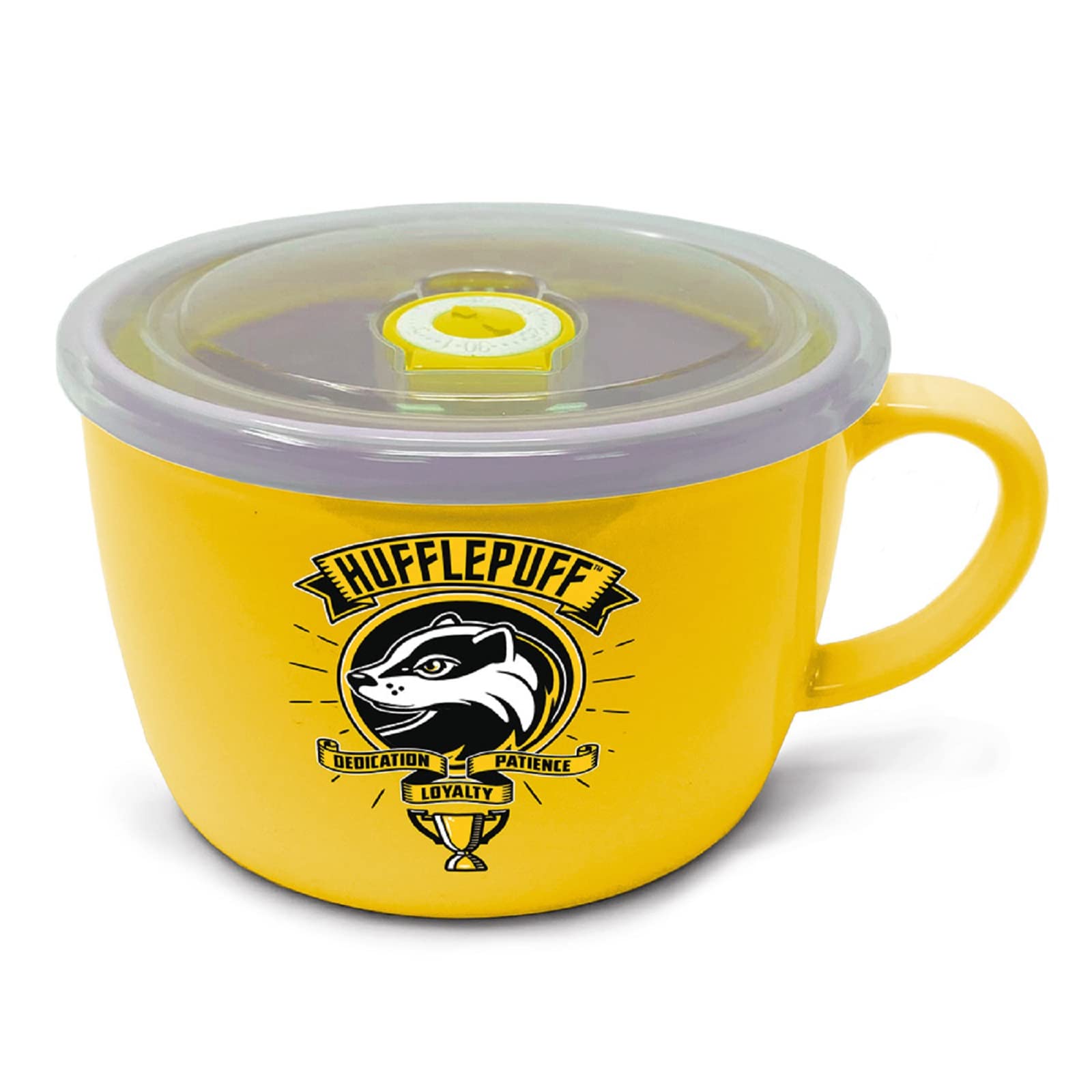 Pyramid International Potter Soup and Snack Mug, Hufflepuff Badger Crest Design, 60cm0ml - Official Merchandise GP85901, Yellow