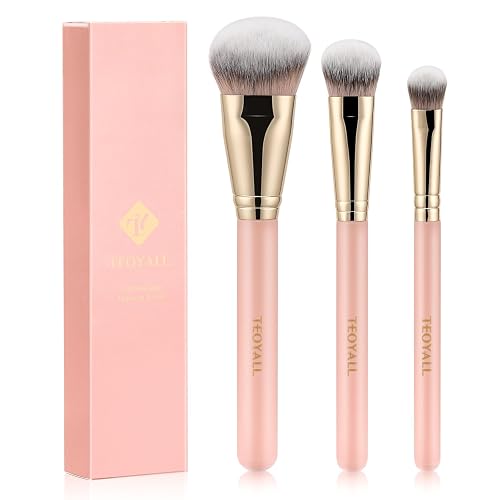 TEOYALL 3Pcs Foundation Concealer Highlight Brush
