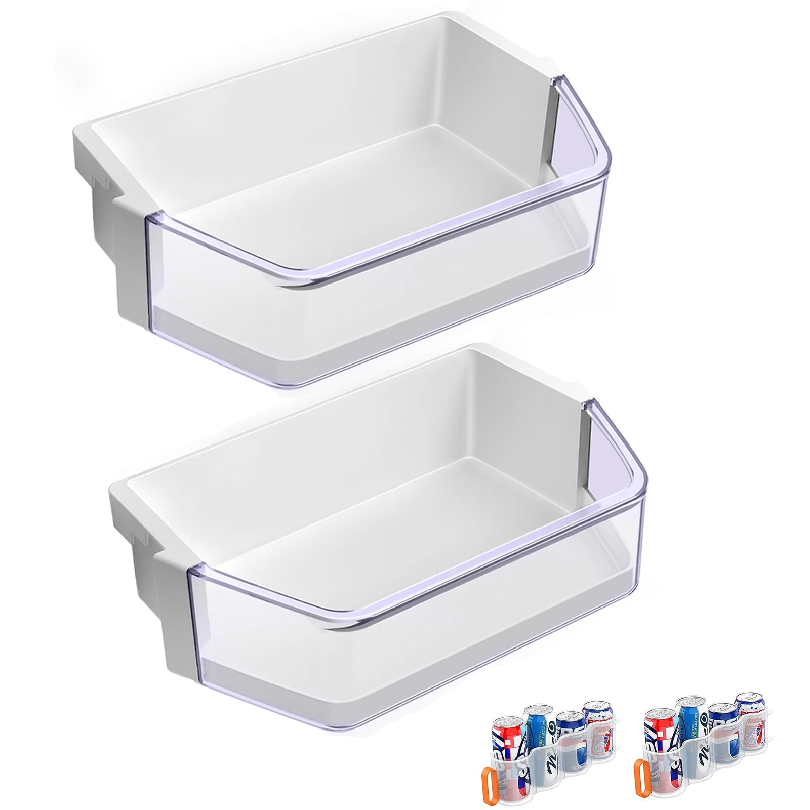 [2 PACK] UPGRADED WPW10493524 W10493524 Refrigerator Door Shelf Bin Compatible With Whirlpool Refrigerator Gallon Door Shelf AP6022277 PS7320762 WRF736SDAM WRF736SDBA Door Shelf