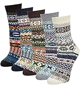 Chalier Cozy Women Winter Merino Wool Socks Ladies Thermal Vintage Wool Socks Thick Warm Soft Bre...