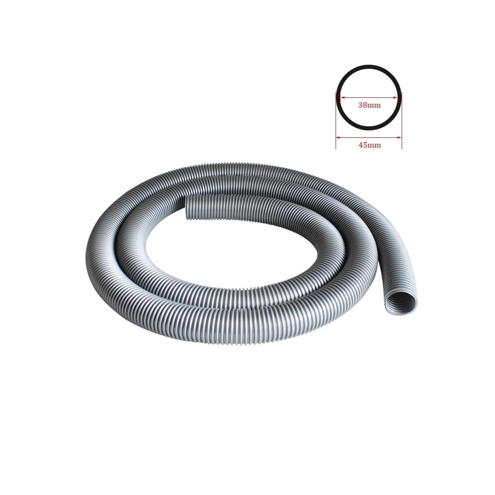 Interior 38mm Exterior 45mm EVA Aspiradora Doméstica Hilo Manguera Pajitas Tubos Suaves Fuelle Piezas Grises Accesorios, Manguera De Vacío | Gray-4m