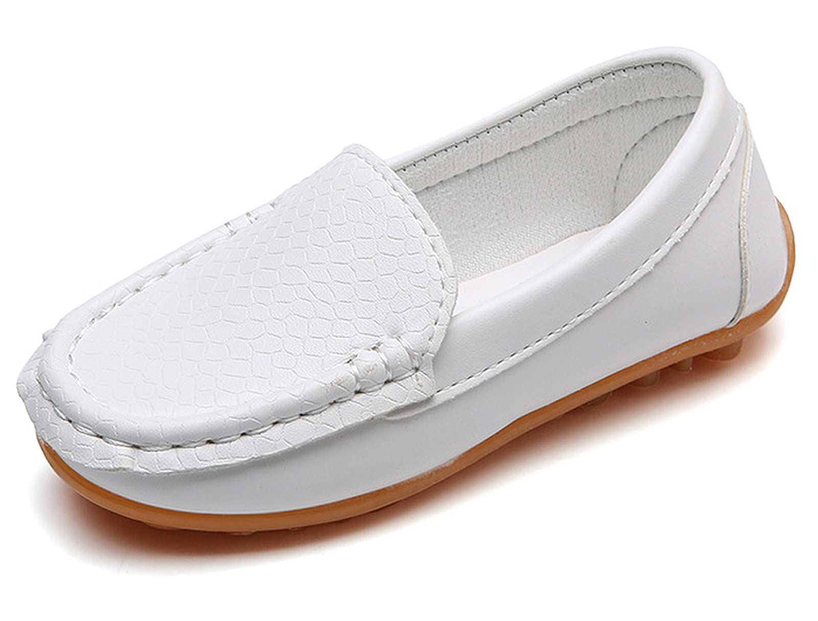Vorgelen Mocasines de Cuero para Niños Moda Casual Zapatos del Barco Chicos Chicas Linda Comodidad Loafers Antideslizante Zapatos para Caminar