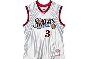 Mitchell & Ness Mens 75Th Platinum Swingman V-Neck Replica Jersey Basketball Casual - Silver