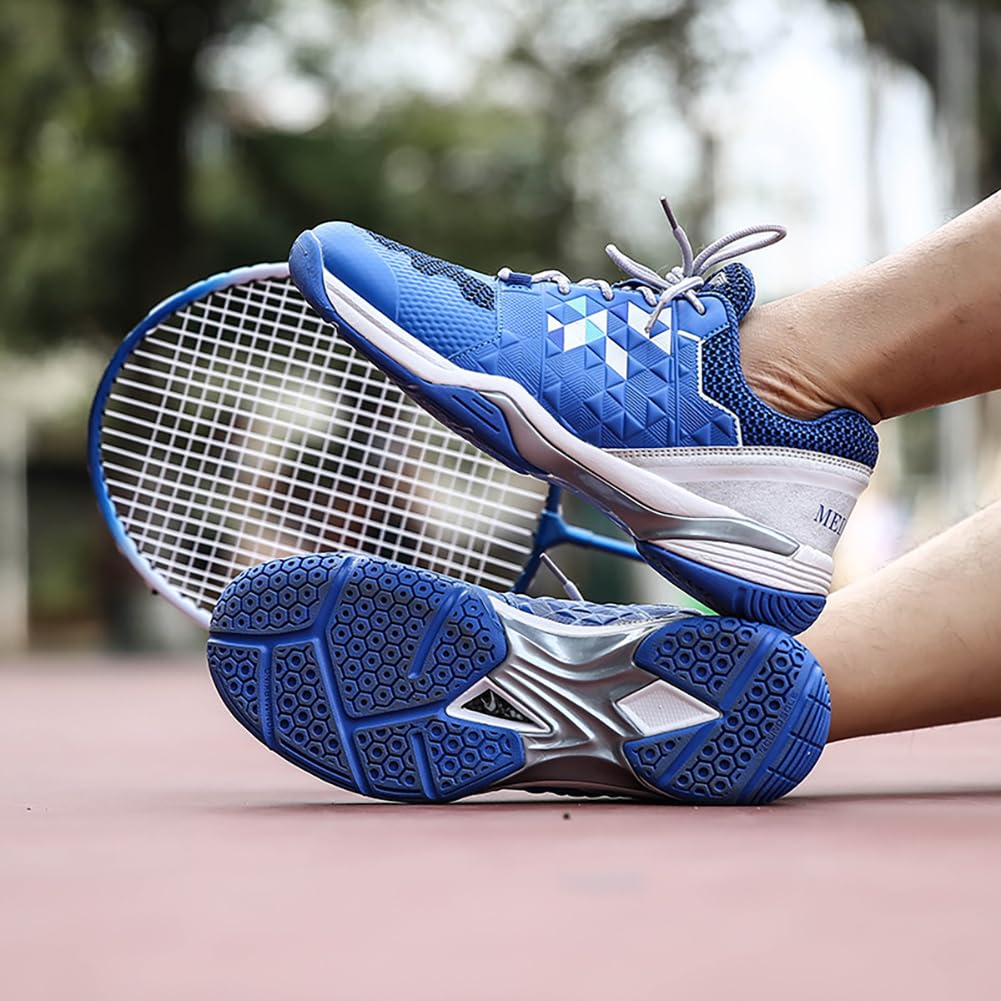 Buty do badmintona mężczyźni kobiety lekkie oddychające syntetyczne cholewki płyta zapobiegająca skręcaniu gumowa podeszwa pasujące buty na co dzień do treningu