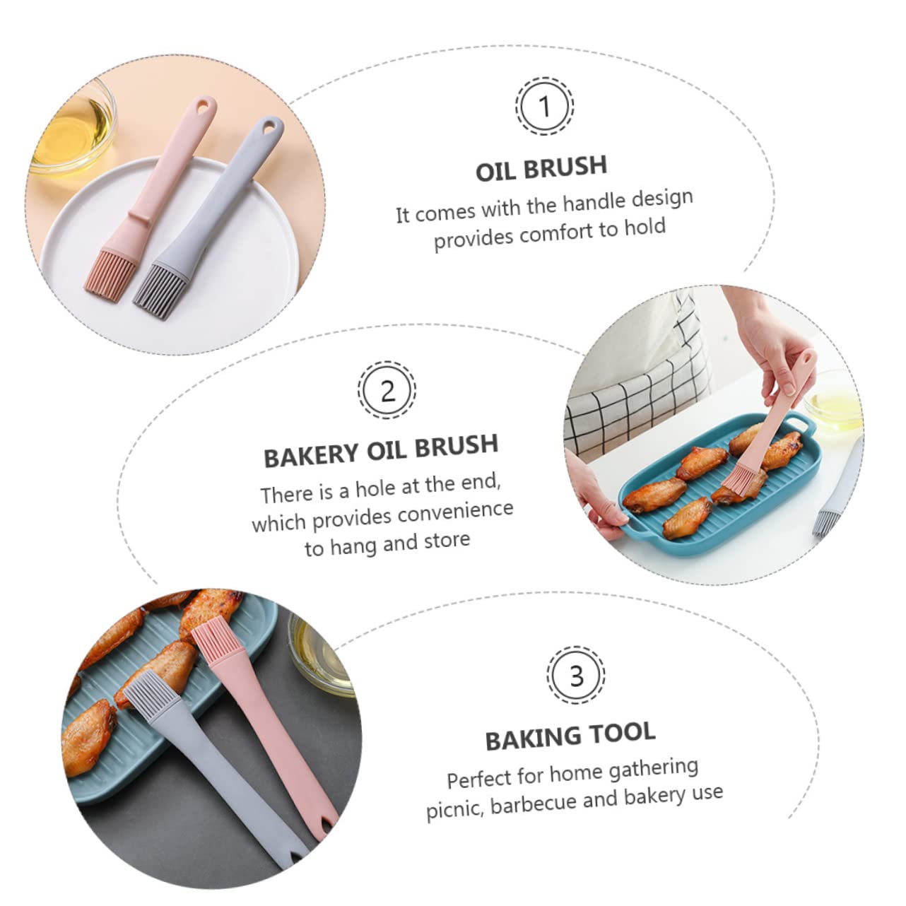 Toddmomy 9stücke Teiliges Silikon Backpinsel Hitzebeständige Küchenbürsten Für Bbq Grill Und Backen Lebensmittelechtes Material Bequemes Design Für Outdoor-feste Und Picknicks
