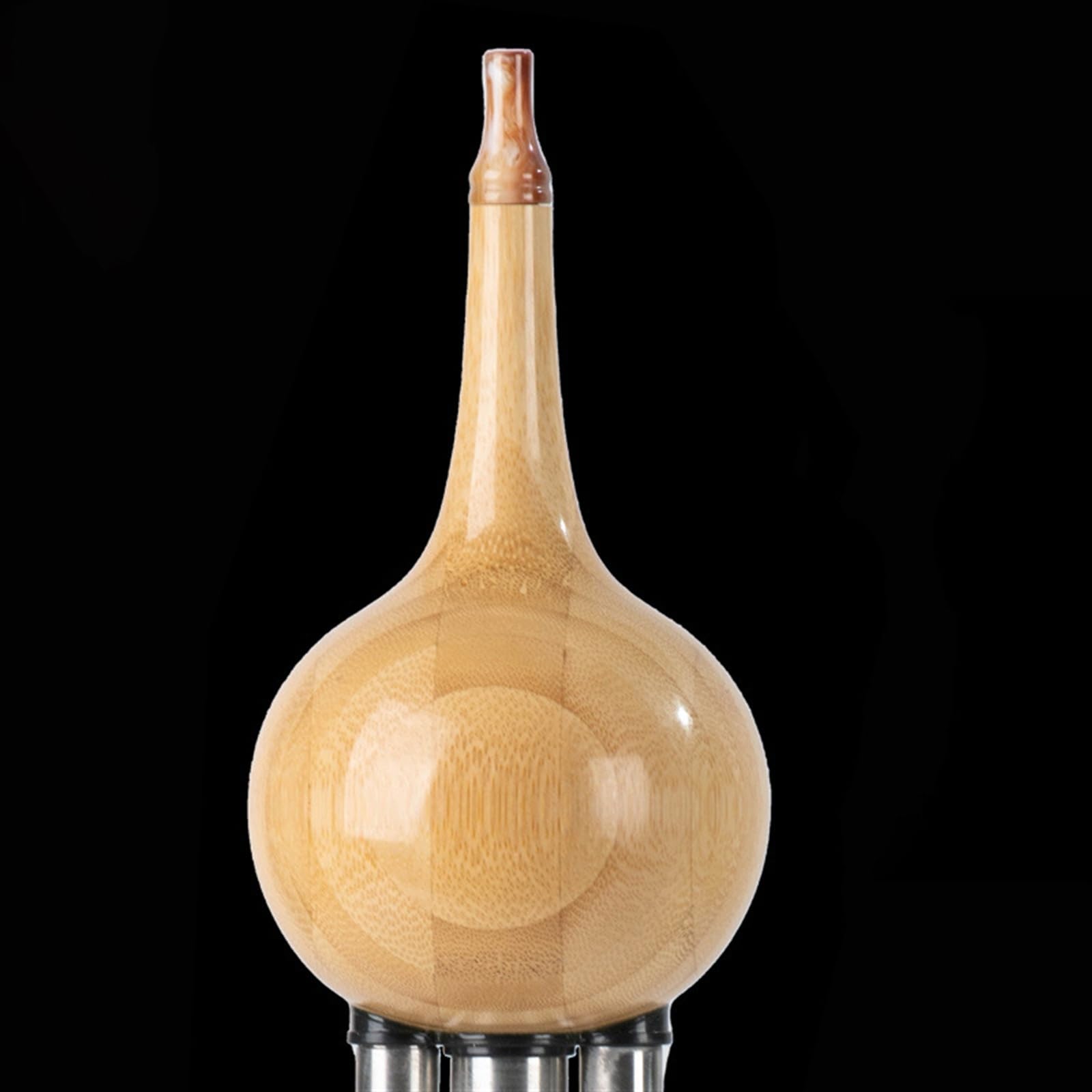 Flûte en calebasse à Ventre Unique, fabriquée à la Main, de qualité Professionnelle, résistante aux Fissures, Instrument de Musique Hulusi avec étui.,F Key